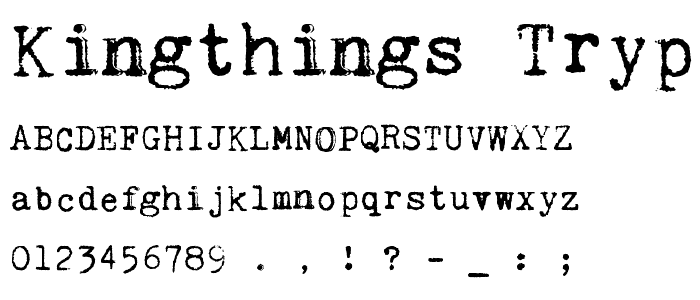 Kingthings Trypewriter font